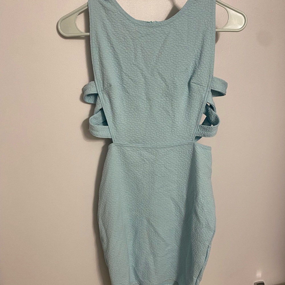 Blue midi dress